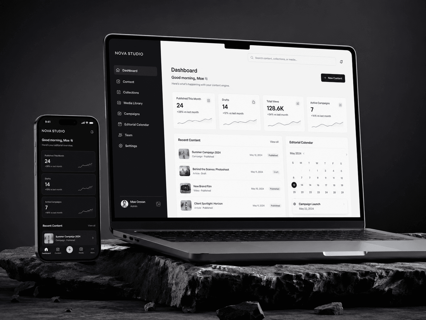 Nova Studio custom CMS